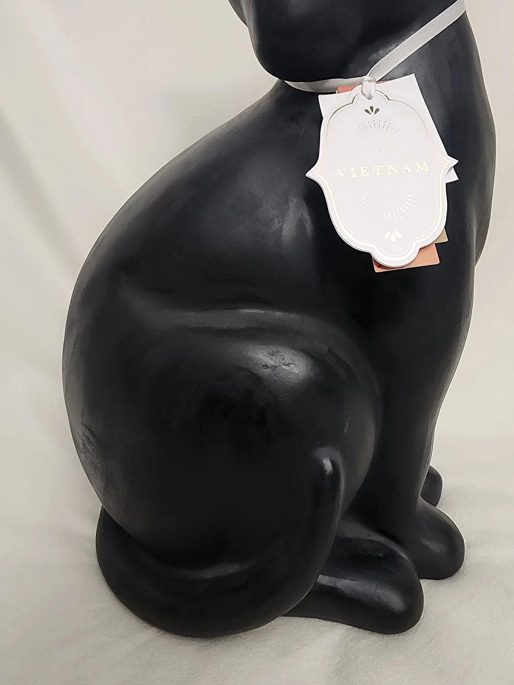 Decorative Ceramic Black Cat Statue for  Halloween Display